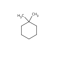 1,1-Dimethylcyclohexane formula graphical representation