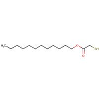 Acetic acid, mercapto-, dodecyl ester formula graphical representation