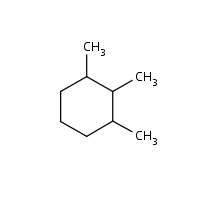 1,2,3-Trimethylcyclohexane formula graphical representation