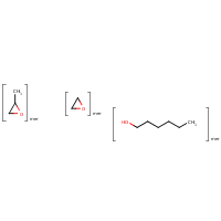Oxirane, methyl-, polymer with oxirane, monohexyl ether formula graphical representation