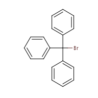 Triphenylmethyl bromide formula graphical representation