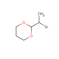 2-(2-Bromoethyl)-1,3-dioxane formula graphical representation