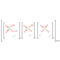 Potassium peroxymonosulfate sulfate formula graphical representation