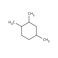 Cyclohexane, 1,2,4-trimethyl-, (1R,2R,4R)-rel- formula graphical representation