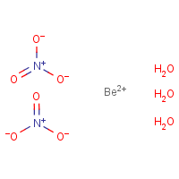 Beryllium nitrate trihydrate formula graphical representation