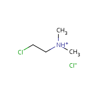 N,N-Dimethylaminoethyl chloride hydrochloride formula graphical representation