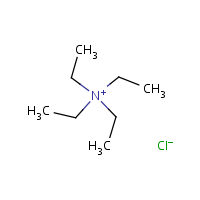 Tetraethylammonium chloride formula graphical representation