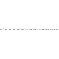 Pentaethylene glycol monododecyl ether formula graphical representation
