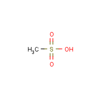 Methanesulfonic acid formula graphical representation
