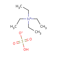 Tetraethylammonium hydrogen sulfate formula graphical representation