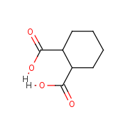 cis-1,2-Cyclohexanedicarboxylic acid formula graphical representation