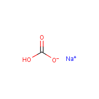 Sodium bicarbonate formula graphical representation
