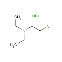 2-Diethylaminoethanethiol hydrochloride formula graphical representation