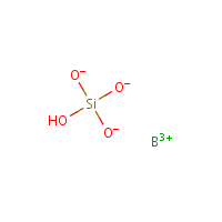 Boron silicate formula graphical representation