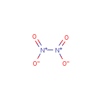 Nitrogen tetroxide formula graphical representation