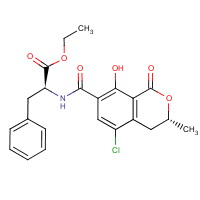 Ochratoxin C formula graphical representation