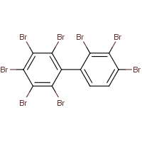 Octabromobiphenyl formula graphical representation