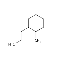 1-Methyl-2-propylcyclohexane formula graphical representation