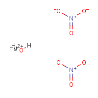 Mercuric nitrate monohydrate formula graphical representation