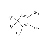 Pentamethylcyclopentadiene formula graphical representation