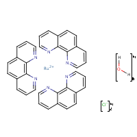 Tris(2,2'-bipyridyl)ruthenium(II) chloride hexahydrate formula graphical representation