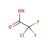 Chlorodifluoroacetic acid formula graphical representation