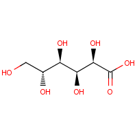Gluconic acid formula graphical representation