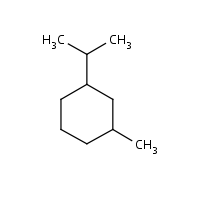 Cyclohexane, 1-methyl-3-(1-methylethyl)- formula graphical representation