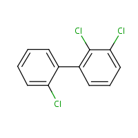 2,2',3-Trichlorobiphenyl formula graphical representation
