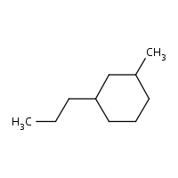 1-Methyl-3-propylcyclohexane formula graphical representation