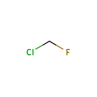 Chlorofluoromethane formula graphical representation