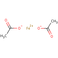Iron(II) acetate formula graphical representation