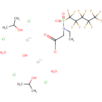 Chromium, diaquatetrachloro(mu-(N-ethyl-N-((1,1,2,2,3,3,4,4,5,5,5- undecafluoropentyl)sulfonyl)glycinato-kappaO:kappaO'))-mu- hydroxybis(2-propanol)di- formula graphical representation