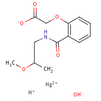 Mersalyl acid formula graphical representation