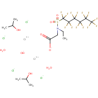 Chromium, diaquatetrachloro(mu-(N-ethyl-N-((1,1,2,2,3,3,4,4,5,5,6,6,6- tridecafluorohexyl)sulfonyl)glycinato-kappaO:kappaO'))-mu- hydroxybis(2-propanol)di- formula graphical representation