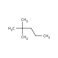 2,2-Dimethylpentane formula graphical representation
