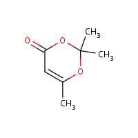2,2,6-Trimethyl-4H-1,3-dioxin-4-one formula graphical representation