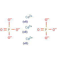Cadmium phosphate formula graphical representation