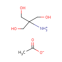 Tris(hydroxymethyl)aminomethane acetate formula graphical representation