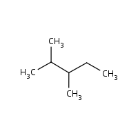 2,3-Dimethylpentane formula graphical representation