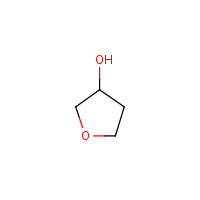 Tetrahydro-3-furanol formula graphical representation