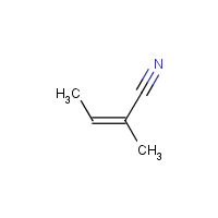 cis-2-Methyl-2-butenenitrile formula graphical representation