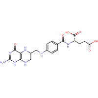 Tetrahydrofolic acid formula graphical representation