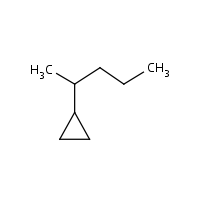 1-Methylbutylcyclopropane formula graphical representation