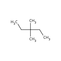 3,3-Dimethylpentane formula graphical representation