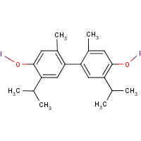 Thymol iodide formula graphical representation