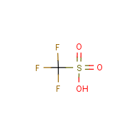 Trifluoromethanesulfonic acid formula graphical representation