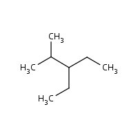 3-Ethyl-2-methylpentane formula graphical representation