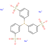 Trisodium 3,3',3"-phosphinetriyltris(benzene-1-sulphonate) formula graphical representation