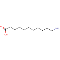 11-Aminoundecanoic acid formula graphical representation